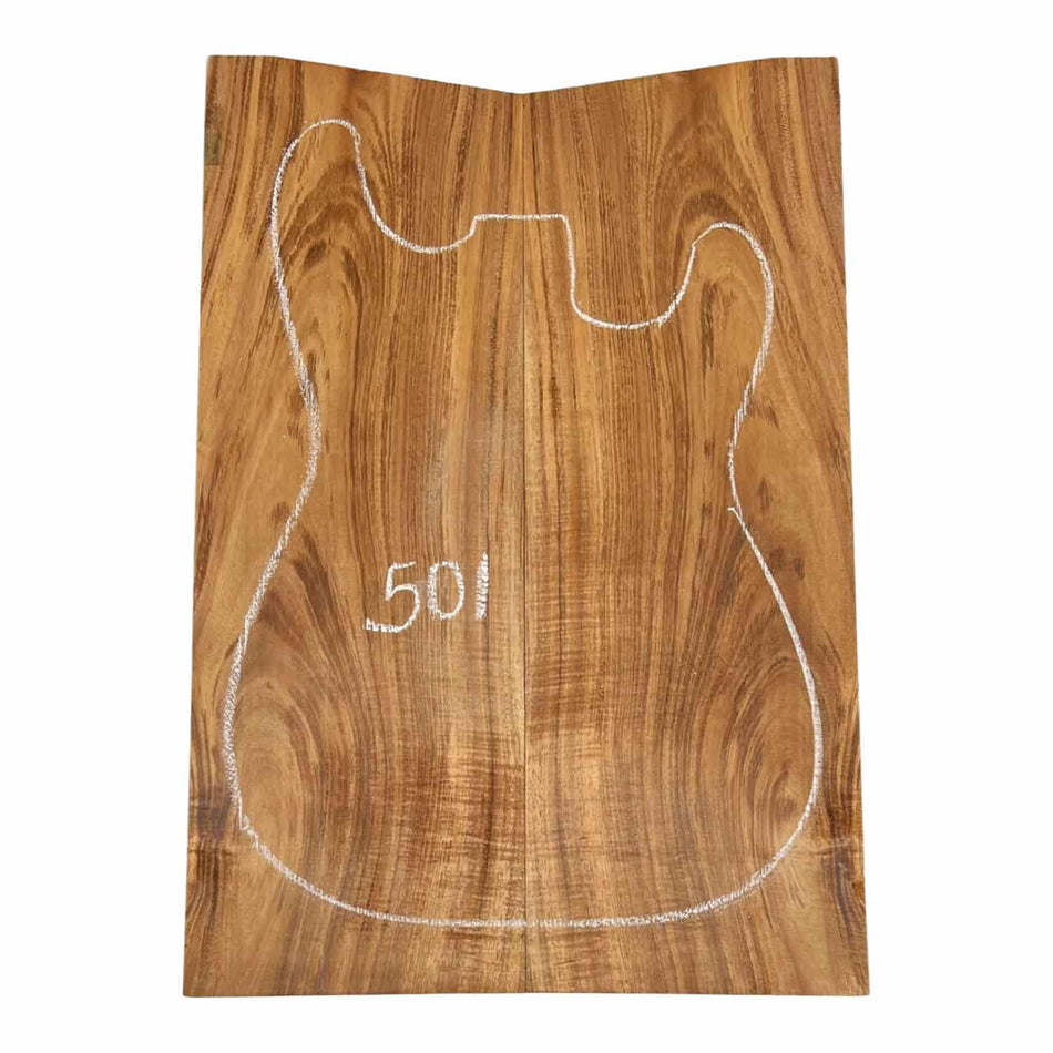 Hawaiian Koa Bookmatched Guitar Drop Tops 21" x 7-1/4" x 1/4" #501