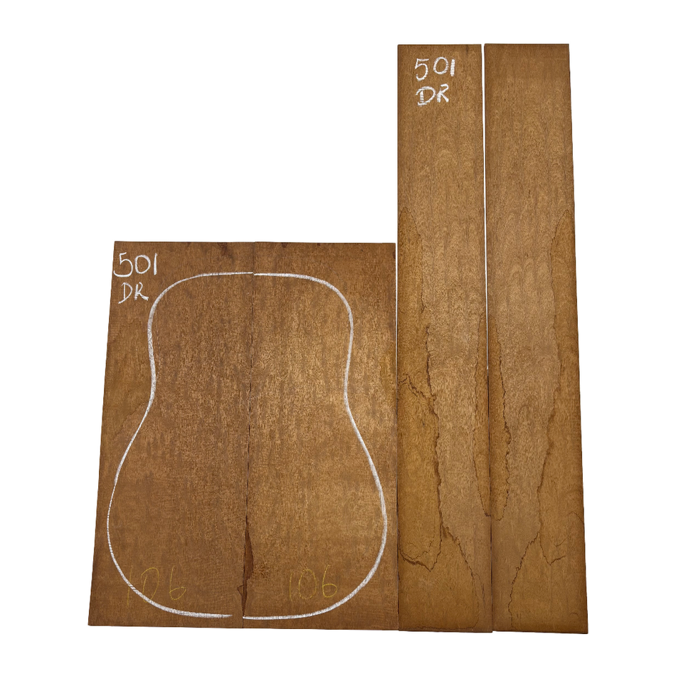 Juego de fondo y aros de guitarra de grado AAAA Dreadnought de palisandro de la India Oriental #61 