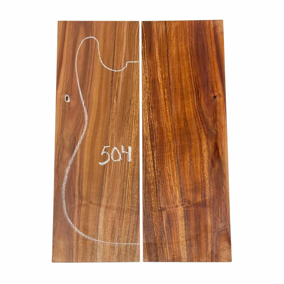 Hawaiian Koa Bookmatched Guitar Drop Tops 21" x 7-1/4" x 1/4" #504