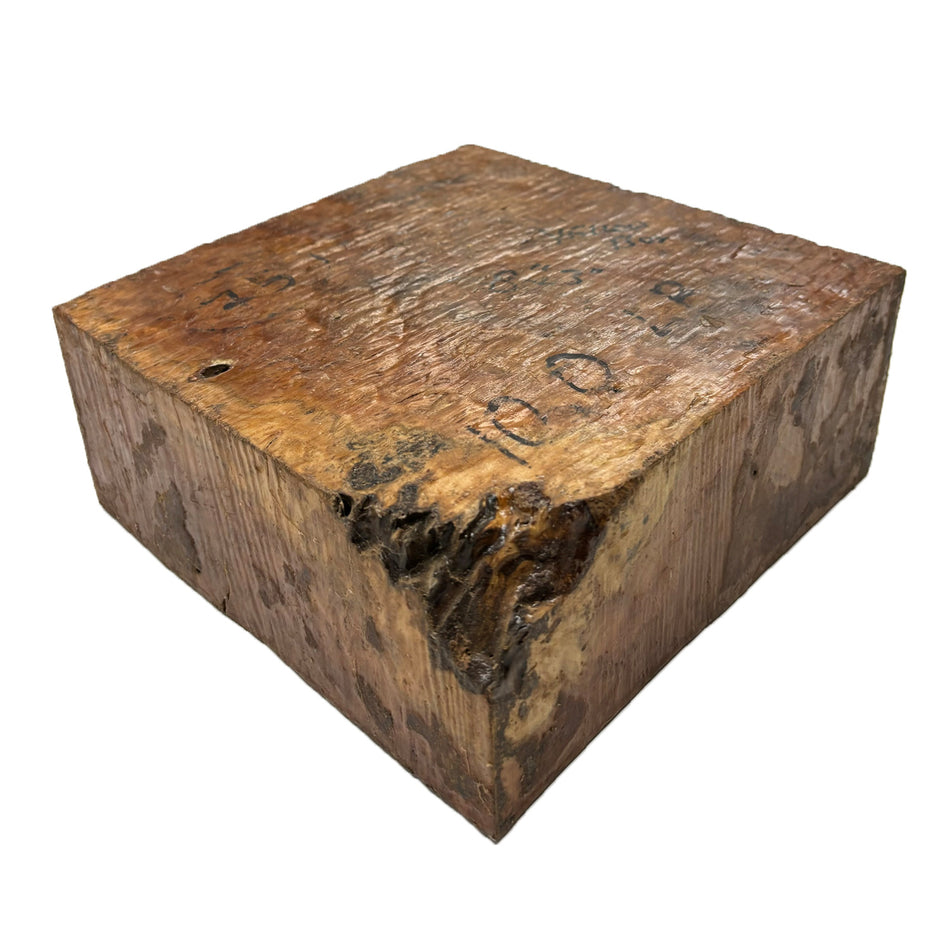 Australian Yellow Box Burl Wood Bowl Blank, 8" x 8" x 3" | #506