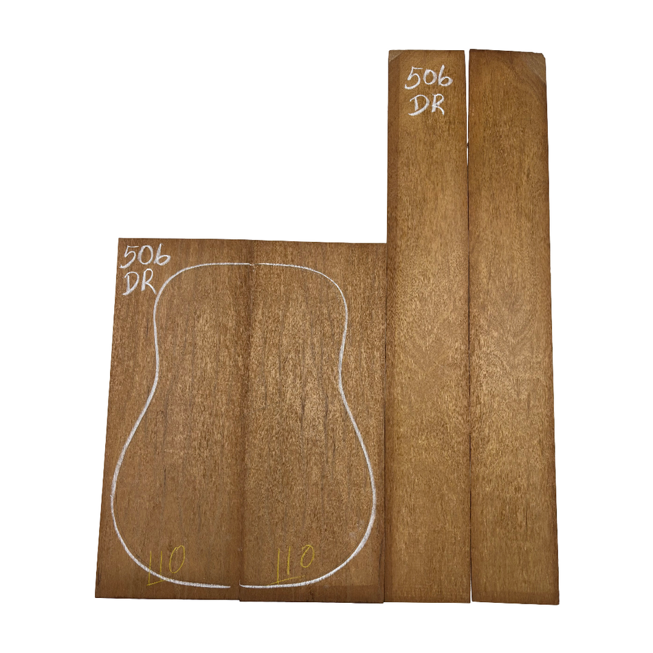 Juego de fondo y aros de guitarra de grado AAAA Dreadnought de palisandro de la India Oriental #61 