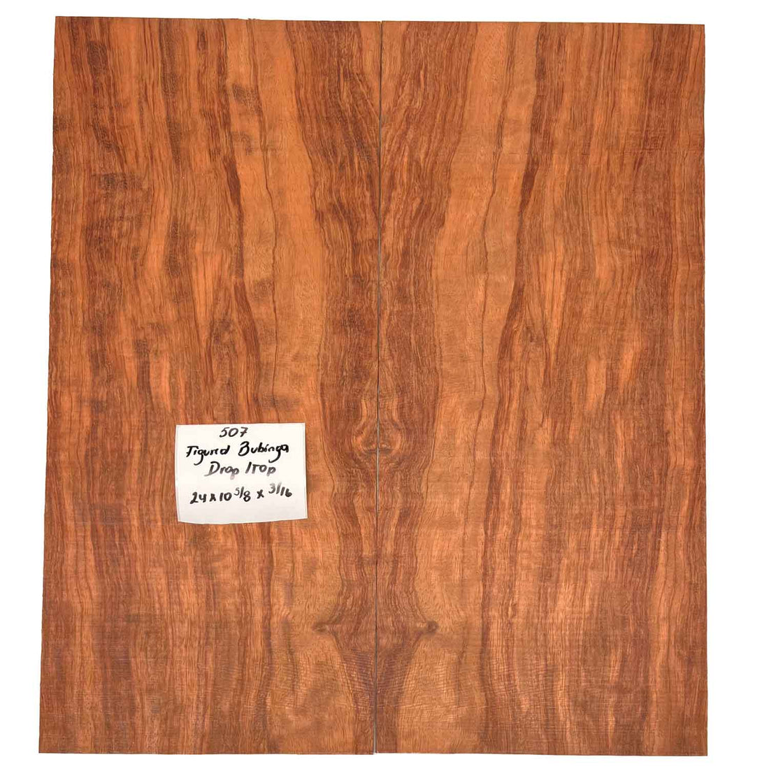 Figured Bubinga Drop Top 24&quot; x 10-5/8&quot; x 3/16&quot; 