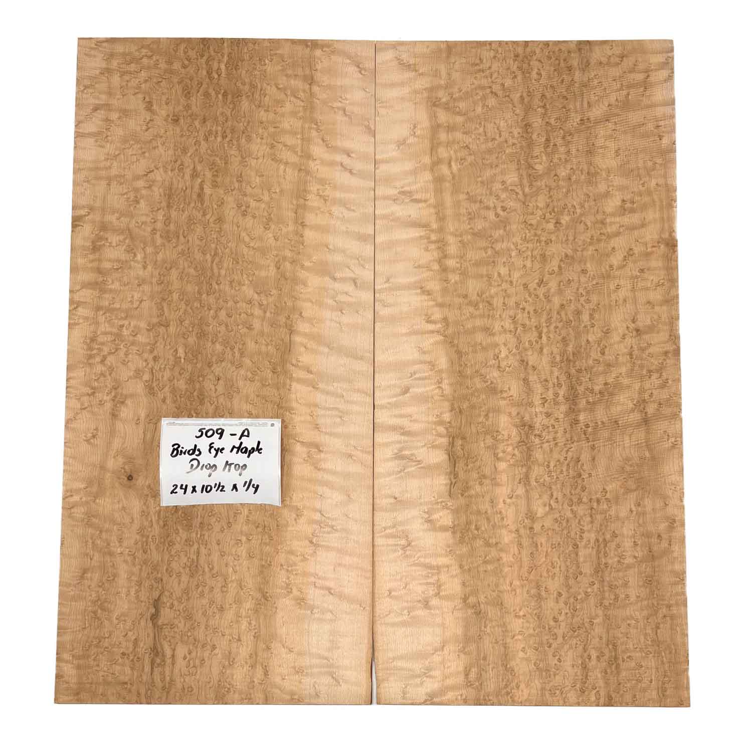 Birdseye Maple Drop Top 24&quot; x 10-1/2&quot; x 1/4&quot; 