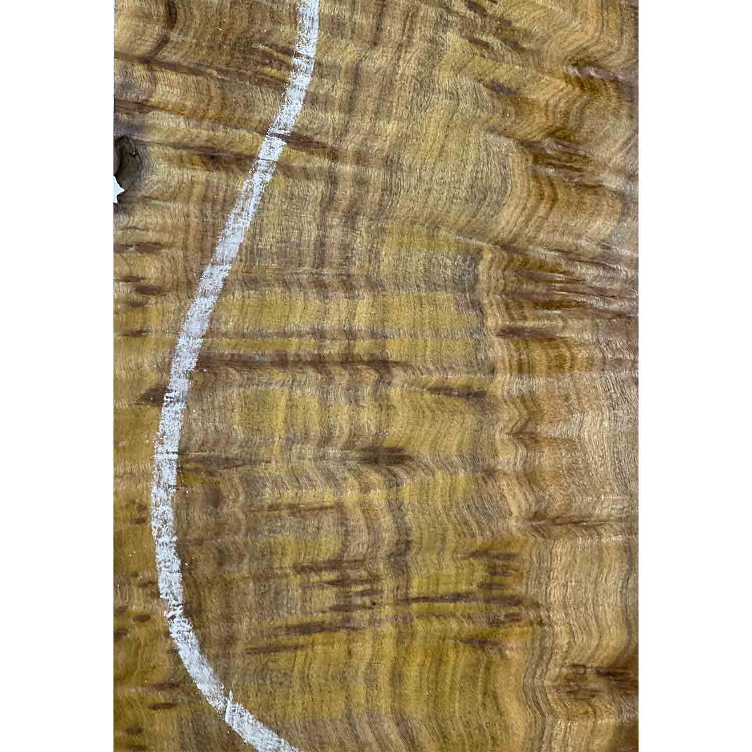 Flame Waterfall Camphor Guitar Drop Top 21" x 7-1/4" x 3/8" #51 - Exotic Wood Zone Drop Tops