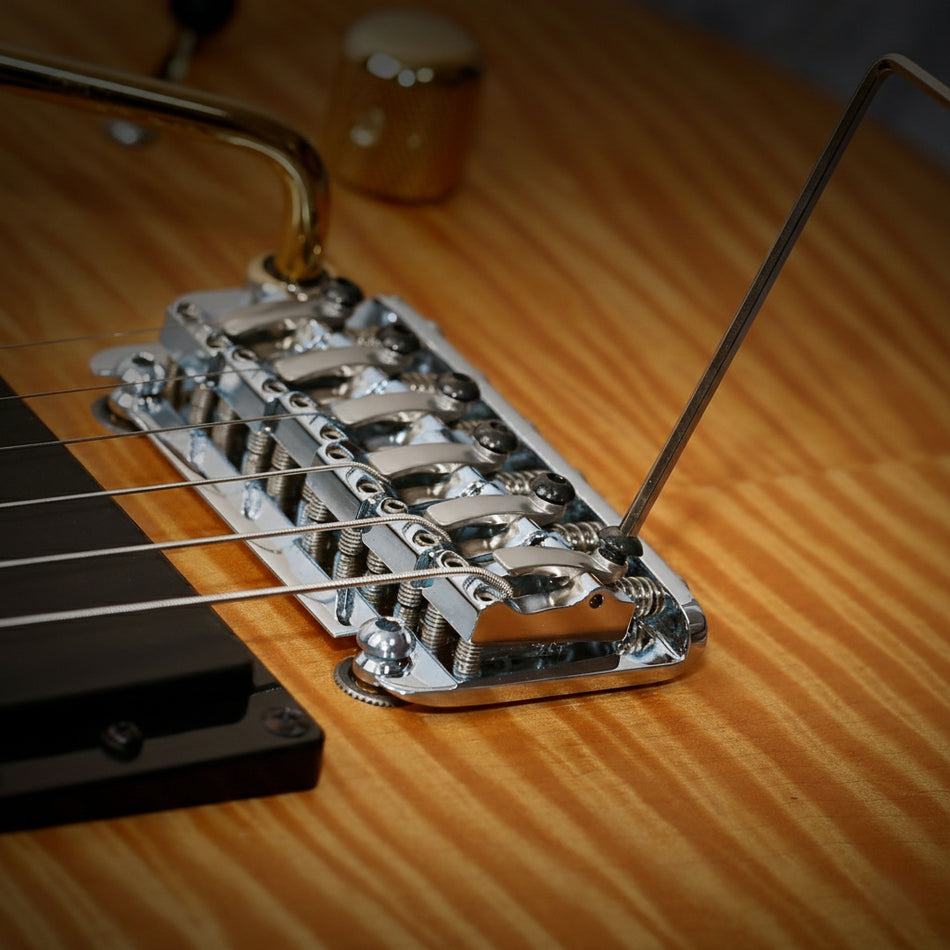 Gotoh Tremolo Bridge with Locking Steel Saddles - Chrome Finish