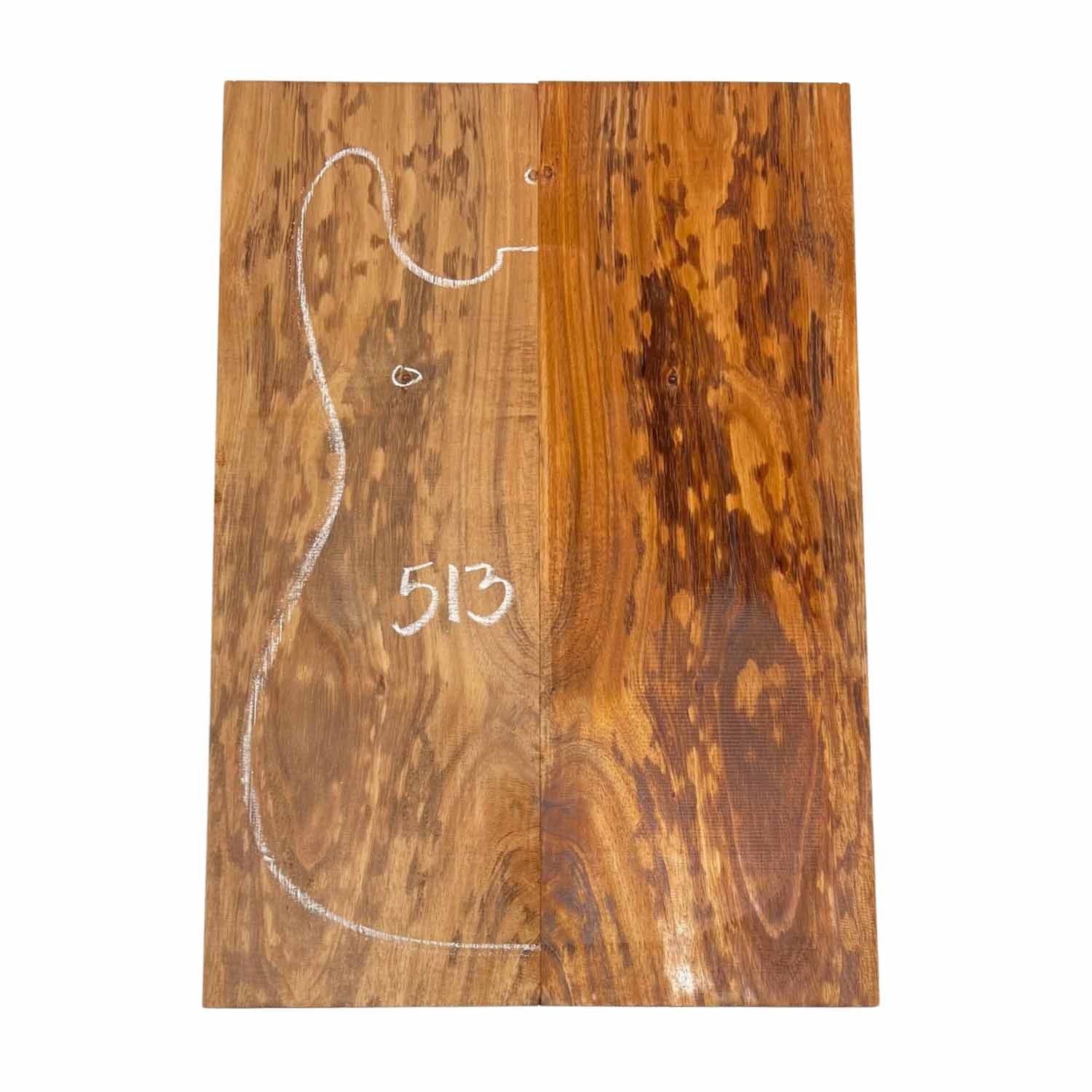 Curly Flame Hawaiian Koa Bookmatched Guitar Drop Tops 21