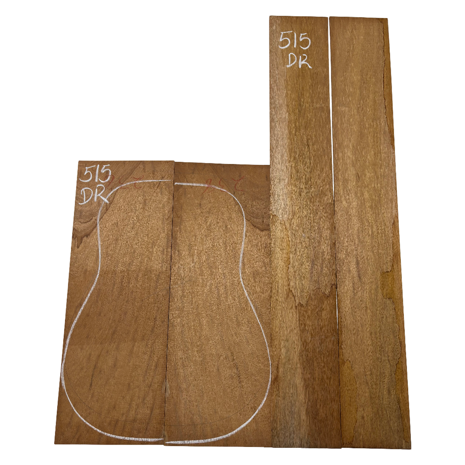 Juego de fondo y aros de guitarra de grado AAAA Dreadnought de palisandro de la India Oriental #61 