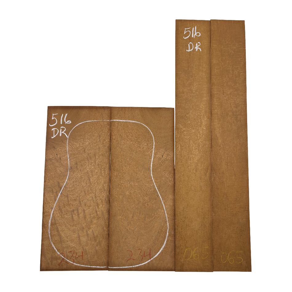 Juego de fondo y aros de guitarra de grado AAAA Dreadnought de palisandro de la India Oriental #61 