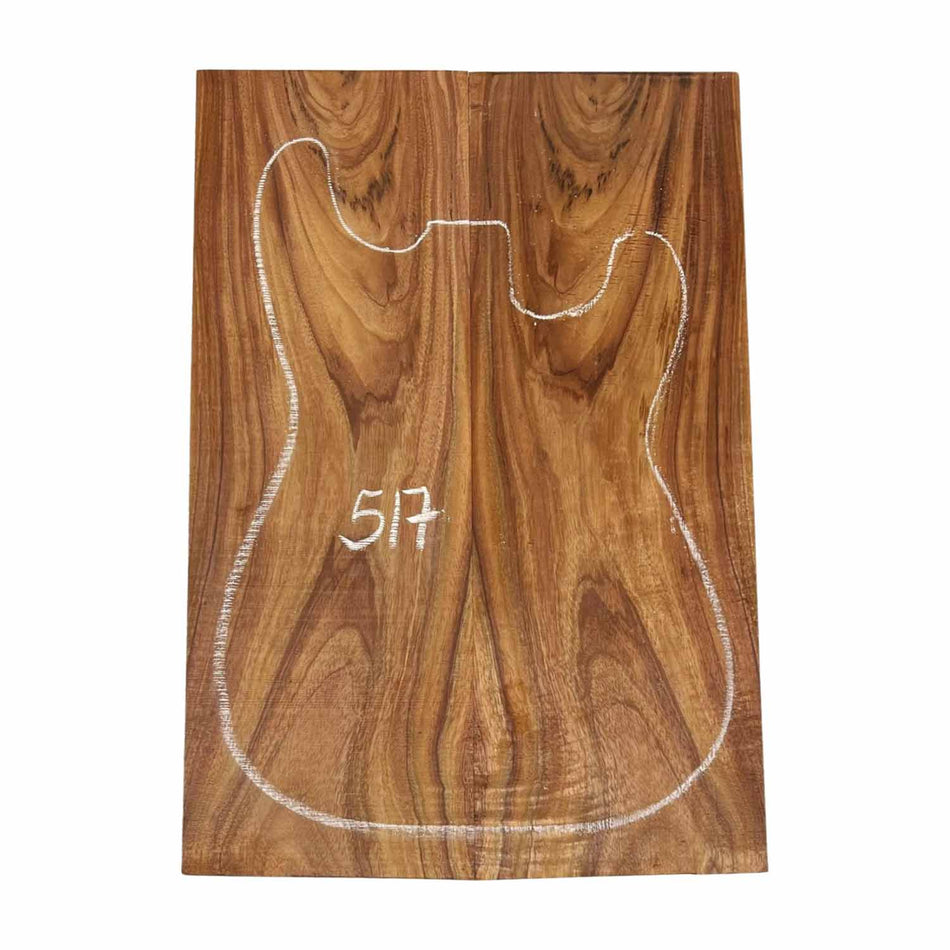 Hawaiian Koa Bookmatched Guitar Drop Tops 21" x 7-1/4" x 1/4" #517