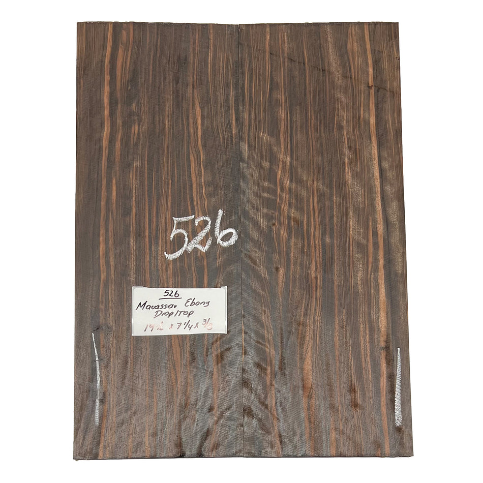 Macassar Ebony Drop Top 19-1/2" x 7-1/4" x 3/8" #526