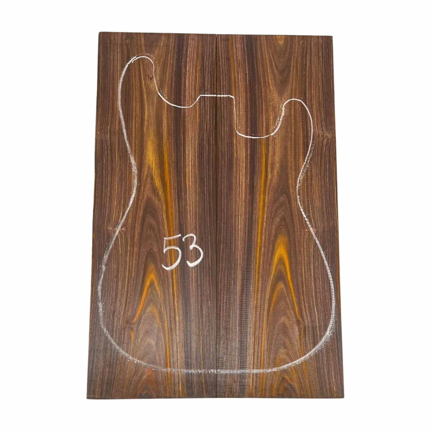 Cocobolo Bookmatched Guitar Drop Top Set - 21&quot; x 6-7/8&quot; x 3/8&quot; 