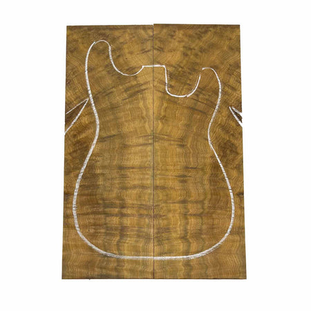 Flame Waterfall Camphor Guitar Drop Top 21" x 7-1/4" x 3/8" #56 - Exotic Wood Zone Drop Tops