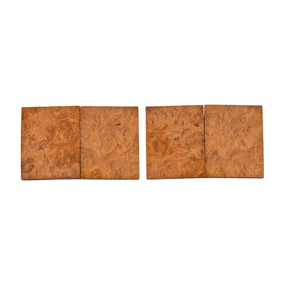 Afromosia Wood Burl 6-3/8&quot; x 5&quot; x 1/4&quot; - 8 pieces 