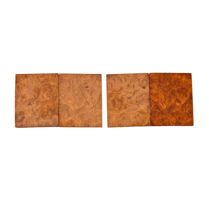 Afromosia Wood Burl 6-3/8&quot; x 5&quot; x 1/4&quot; - 8 pieces 