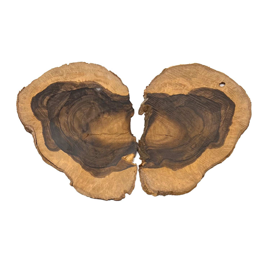 Ziricote Wood Burl - 2 pieces 7" x 5" x 1/4" #565