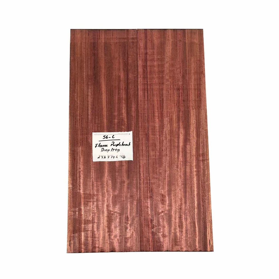 Flame Purpleheart Drop Top 21" x 7-1/4" x 3/8" #56-C - Exotic Wood Zone 