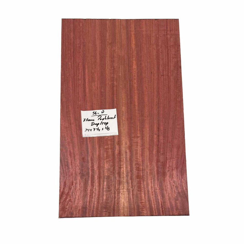 Flame Purpleheart Drop Top 21" x 7-1/4" x 3/8" #56-D - Exotic Wood Zone 