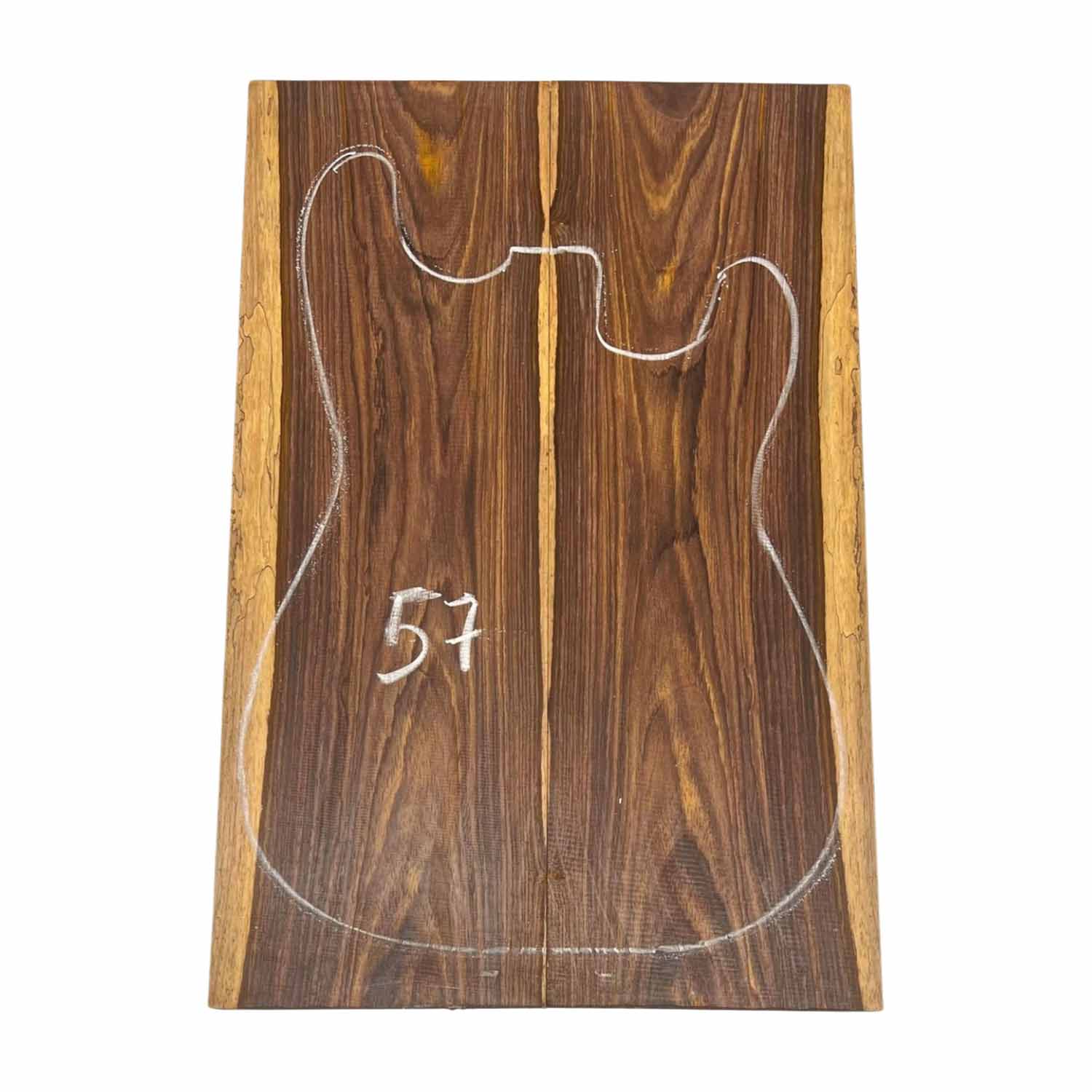 Cocobolo Bookmatched Guitar Drop Top Set - 21&quot; x 7&quot; x 3/8&quot; 