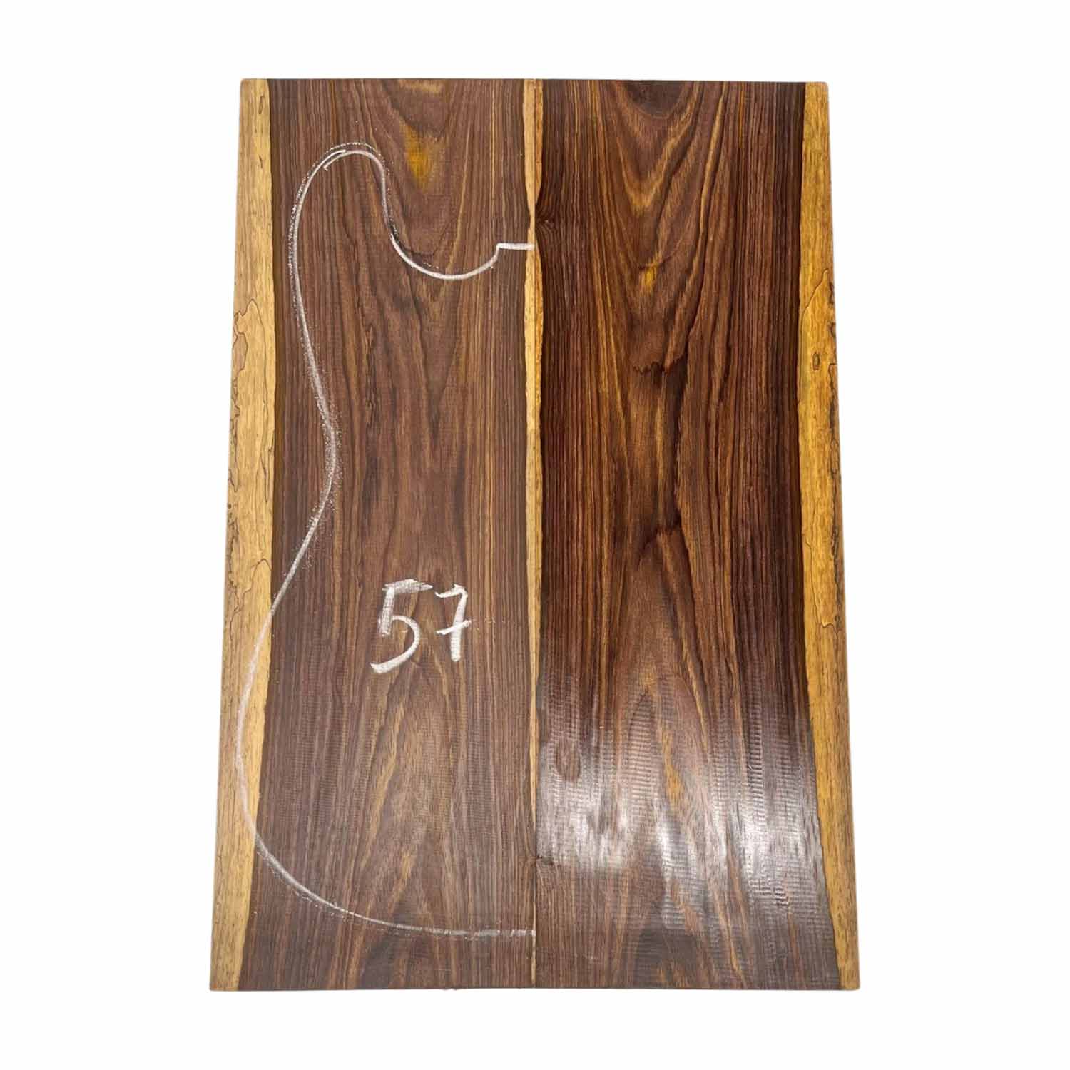 Cocobolo Bookmatched Guitar Drop Top Set - 21&quot; x 7&quot; x 3/8&quot; 