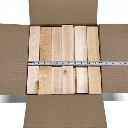 Box of Hard Maple 12" x 12" x 6" Wood Scrap DIY Craft Carving Scroll Short Lumber Cutoff Boards - Exotic Wood Zone - Buy online Across USA 