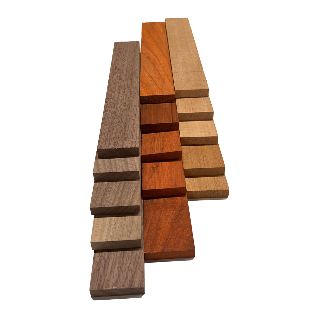 Pack of 15,Mixed Wood Cut Offs, DIY Craft Carving Lumber Cutoffs ( Walnut,Padauk,Mahogany) - Exotic Wood Zone - Buy online Across USA 