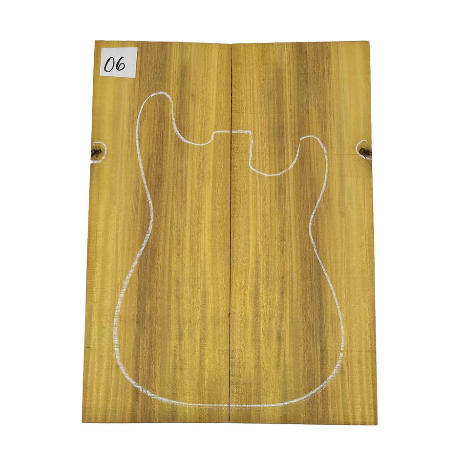 Tapas abatibles para guitarra Bocote Bookmatched 21" x 7" x 1/4"