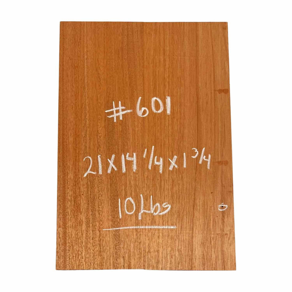 Fijian Mahogany Guitar Body Blank - 21" x 14-1/4" x 1-3/4" ,10 Lbs (2 Pcs Glued) #601