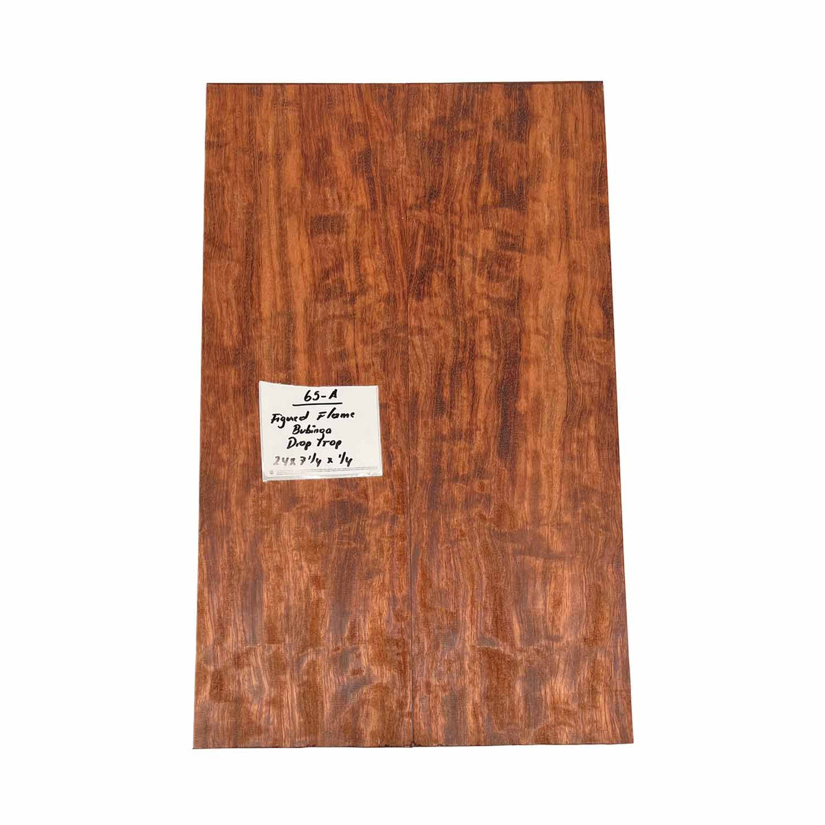 Figured Flame Bubinga Drop Top 24" x 7-1/4" x 1/4" #65-A - Exotic Wood Zone 