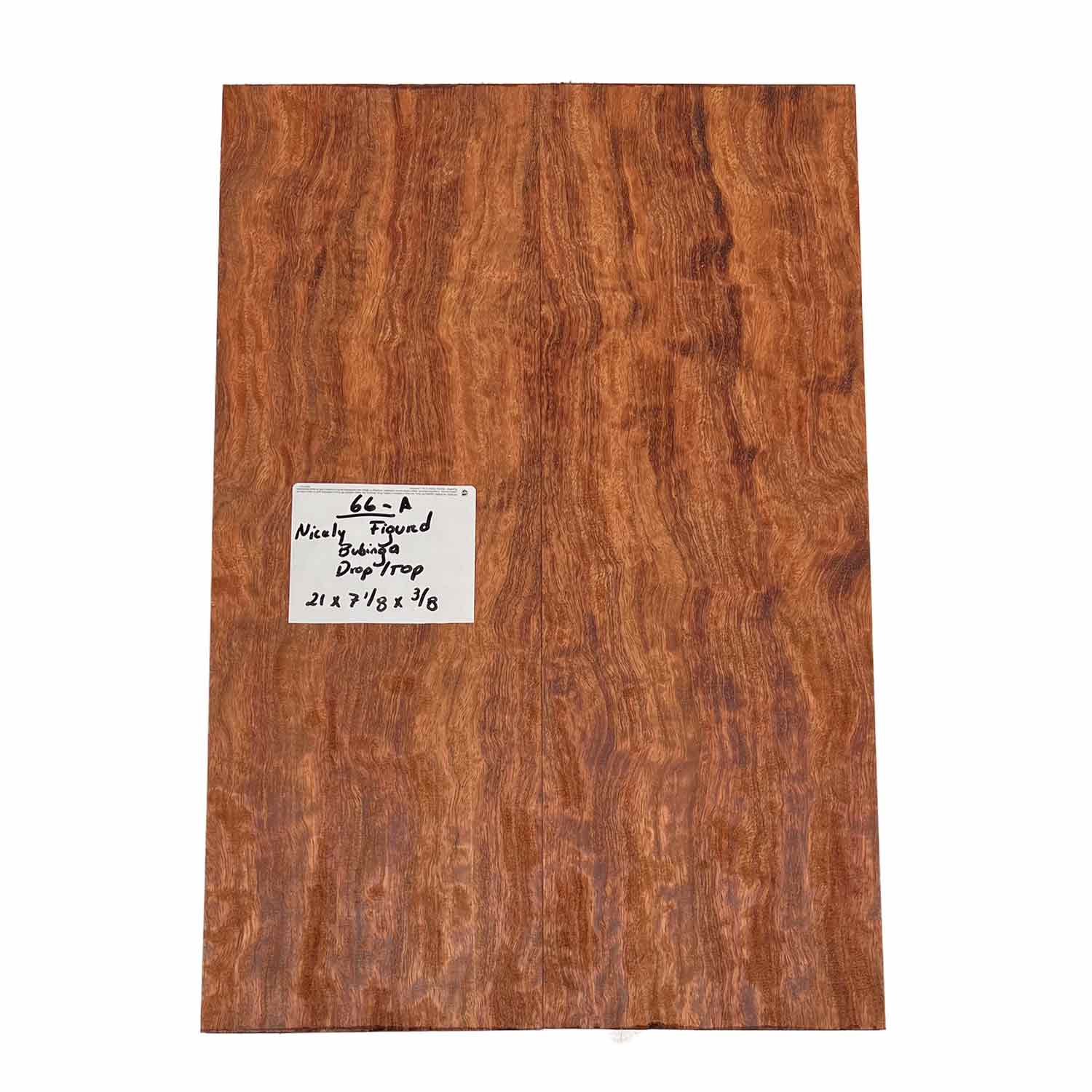 Figured Bubinga Drop Top 21" x 7-1/8" x 3/8" #66-A - Exotic Wood Zone 