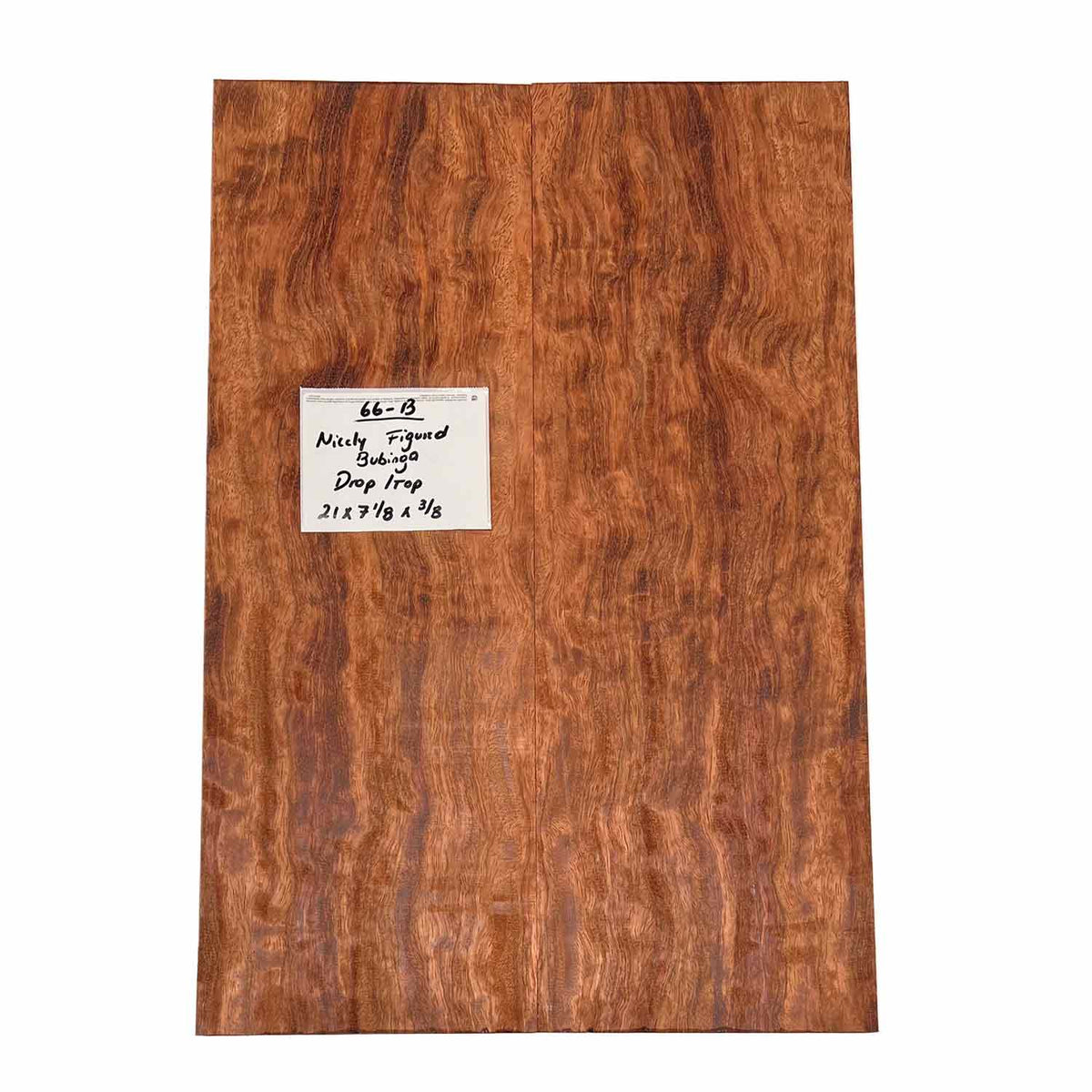 Figured Bubinga Drop Top 21" x 7-1/8" x 3/8" #66-B - Exotic Wood Zone 