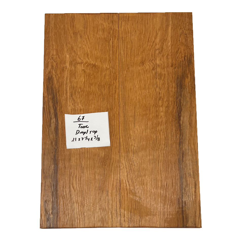 Teak Drop Top 21" x 7-1/4" x 3/8" #67