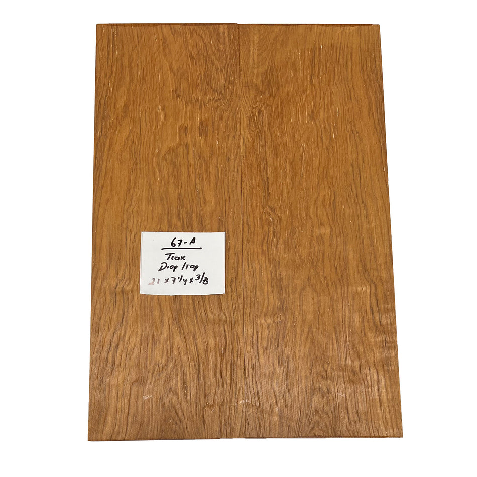 Teak Drop Top 21" x 7-1/4" x 3/8" #67-A