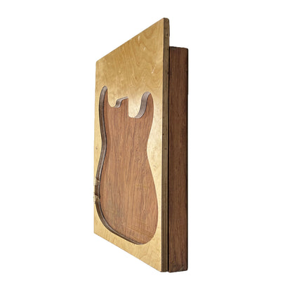 Espacios en blanco para cuerpo de guitarra Bubinga: 21 ″ x 15 ″ x 2 ″ 