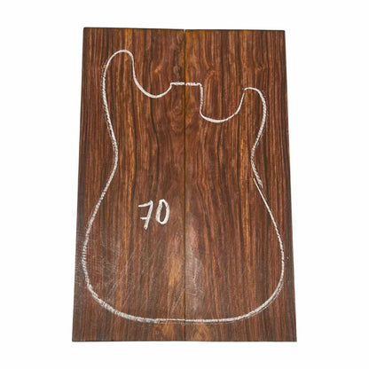 Cocobolo Bookmatched Guitar Drop Top Set - 21&quot; x 7&quot; x 3/8&quot; 