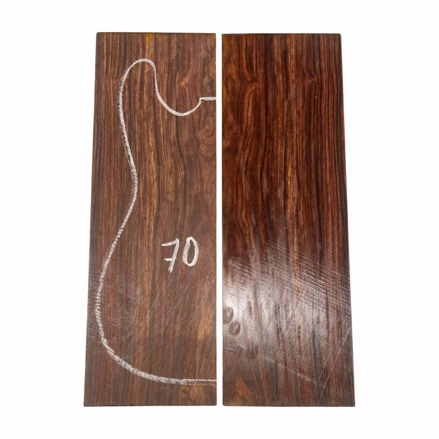 Cocobolo Bookmatched Guitar Drop Top Set - 21&quot; x 7&quot; x 3/8&quot; 