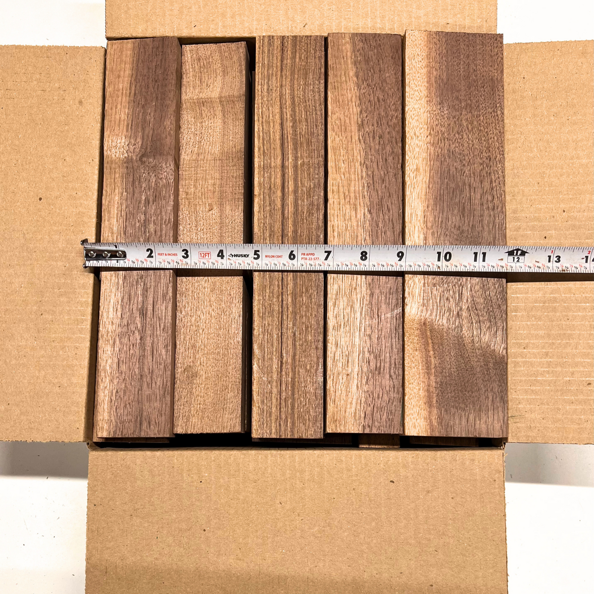 Box of Black Walnut 12" x 12" x 6" Wood Scrap DIY Craft Carving Scroll Short Lumber Cutoff Boards - Exotic Wood Zone - Buy online Across USA 