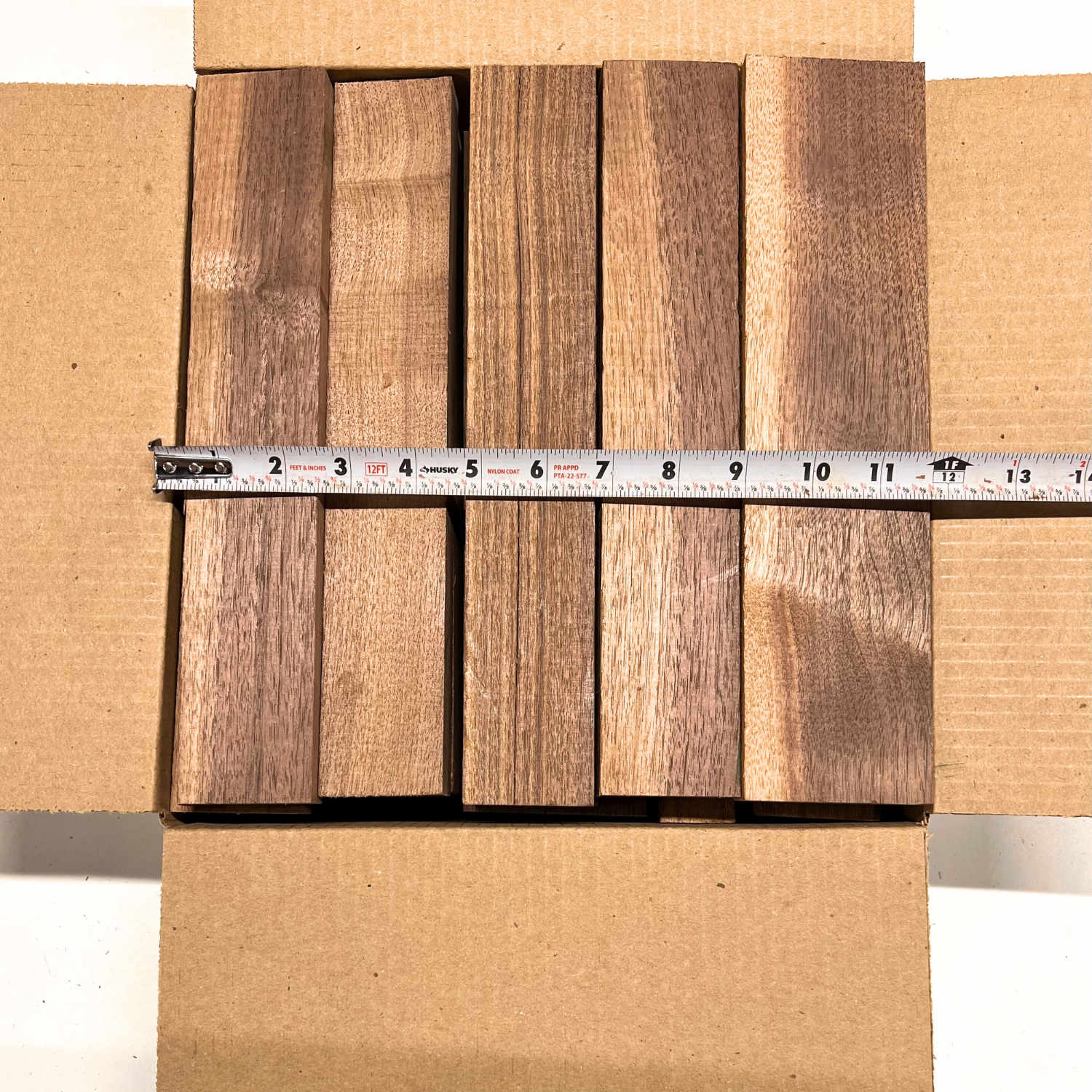 Box of Black Walnut 12" x 12" x 6" Wood Scrap DIY Craft Carving Scroll Short Lumber Cutoff Boards - Exotic Wood Zone - Buy online Across USA 