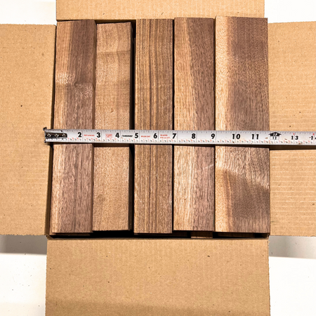 Box of Black Walnut 12" x 12" x 6" Wood Scrap DIY Craft Carving Scroll Short Lumber Cutoff Boards - Exotic Wood Zone - Buy online Across USA 