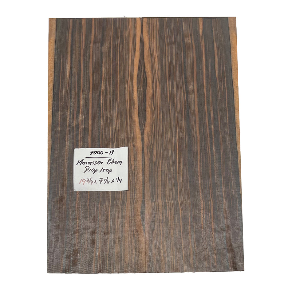 Macassar Ebony Drop Top 19-3/4" x 7-1/4" x 1/4" #7000 - B