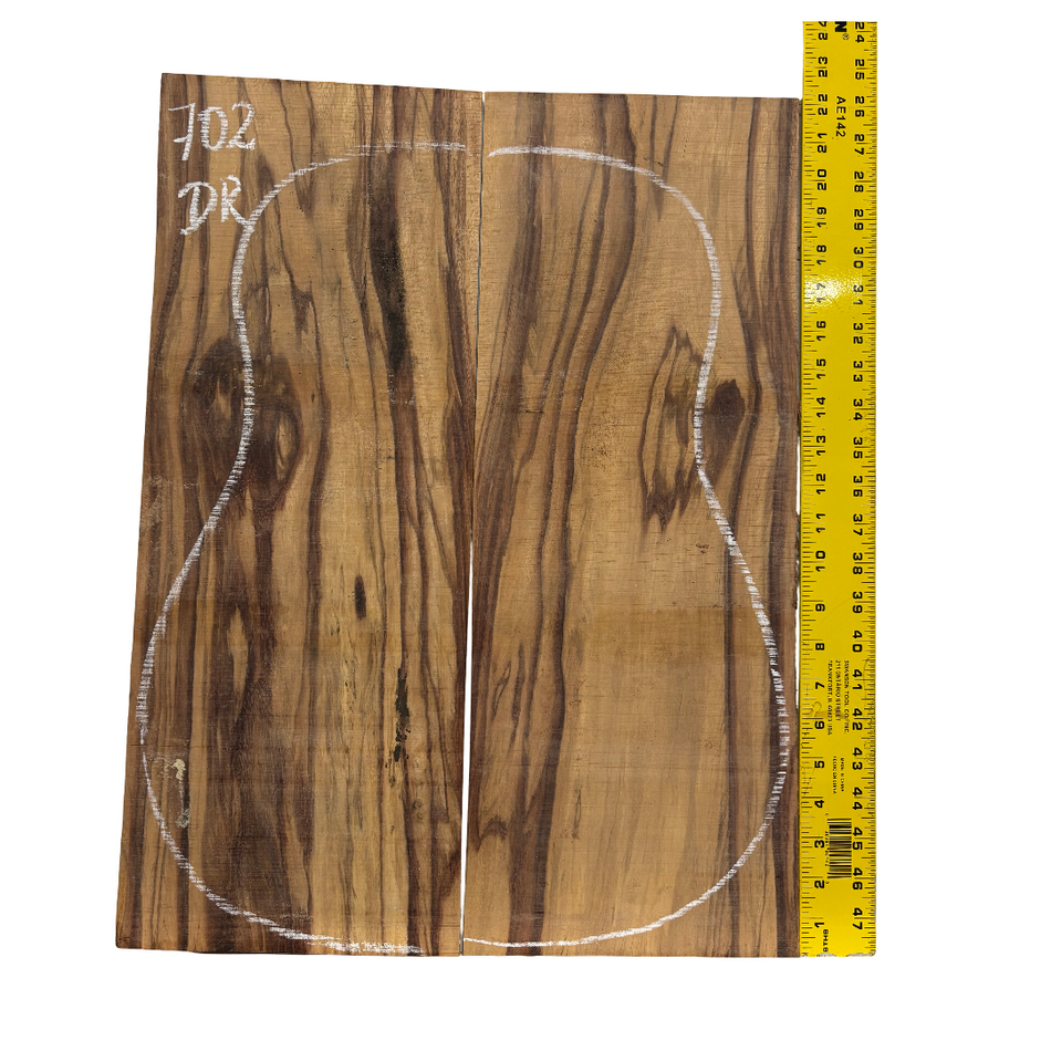 Royal Red Tamarind Dreadnought Guitar Back Set #702