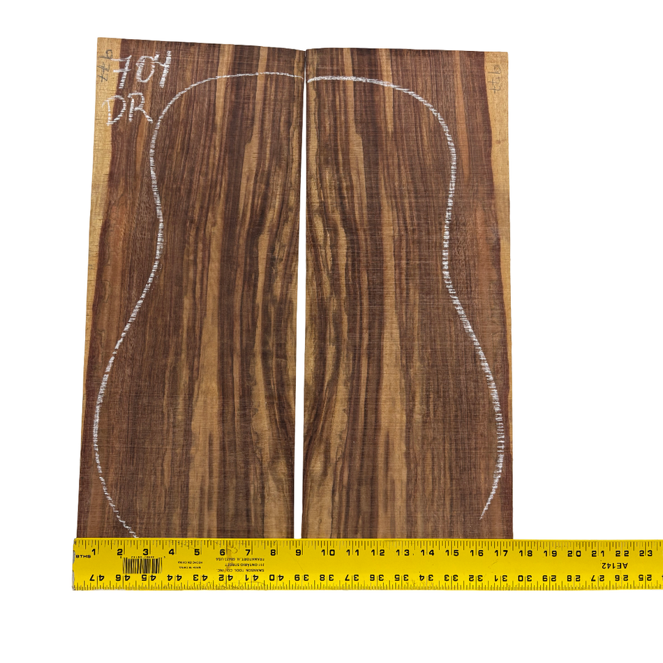 Royal Red Tamarind Dreadnought Guitar Back Set #704