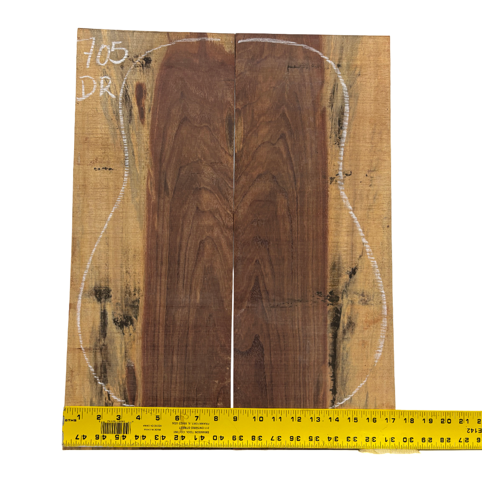 Royal Red Tamarind Dreadnought Guitar Back Set #705