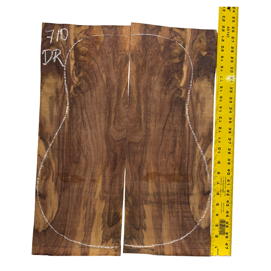 Royal Red Tamarind Dreadnought Guitar Back Set #710