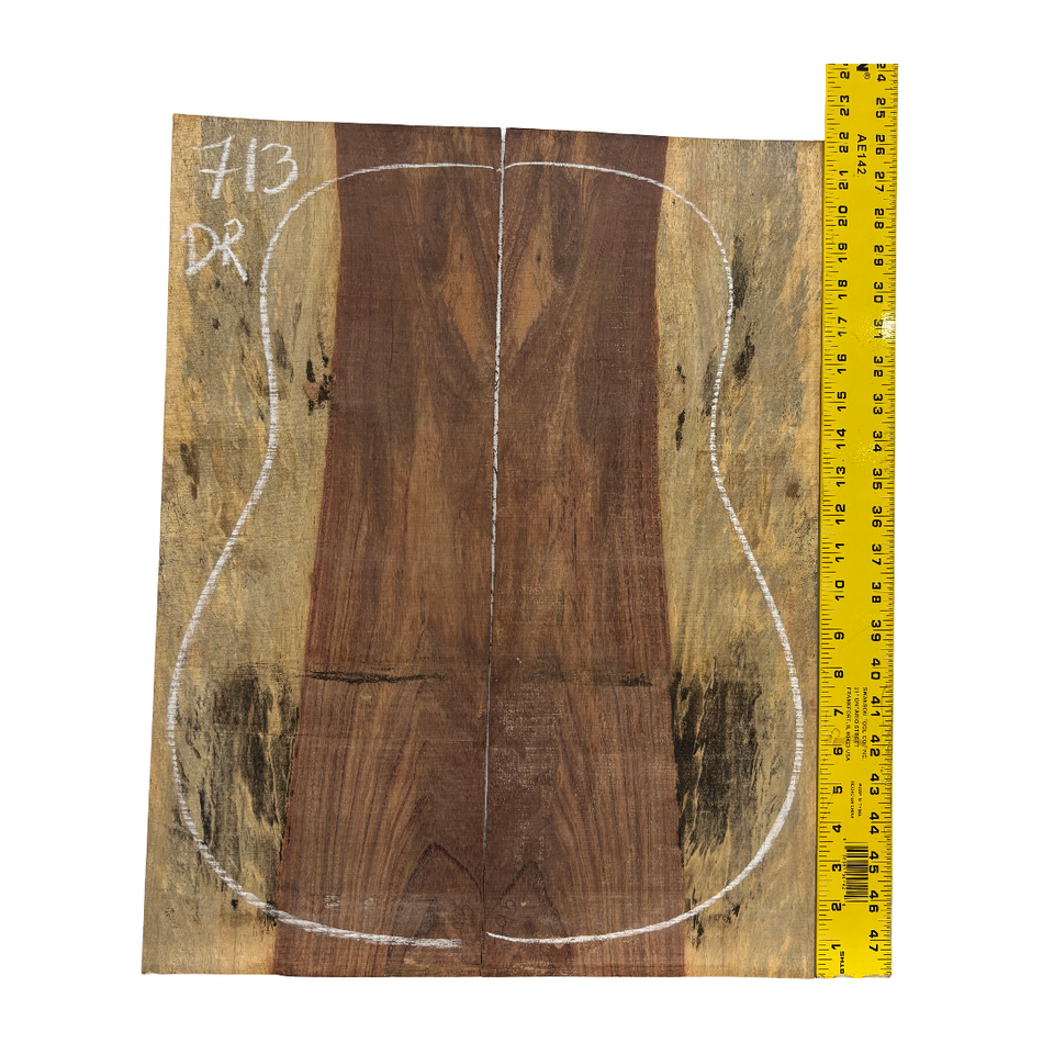 Juego de fondo y aros de guitarra de grado AAAA Dreadnought de palisandro de la India Oriental #61 