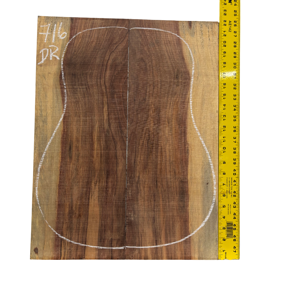 Juego de fondo y aros de guitarra de grado AAAA Dreadnought de palisandro de la India Oriental #61 