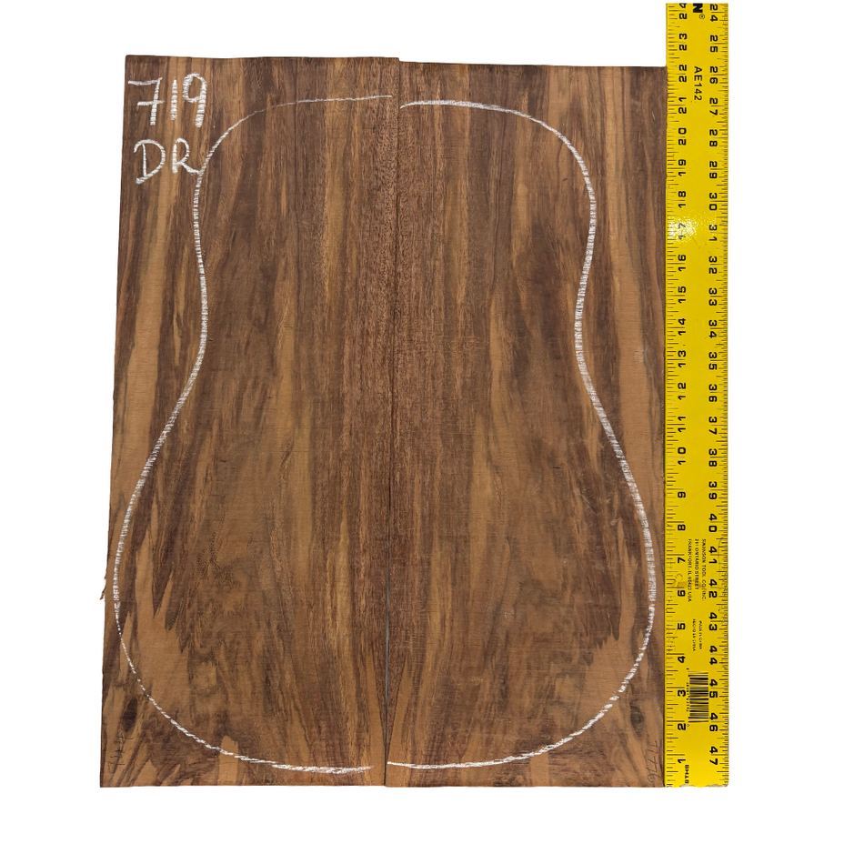 Royal Red Tamarind Dreadnought Guitar Back Set #719