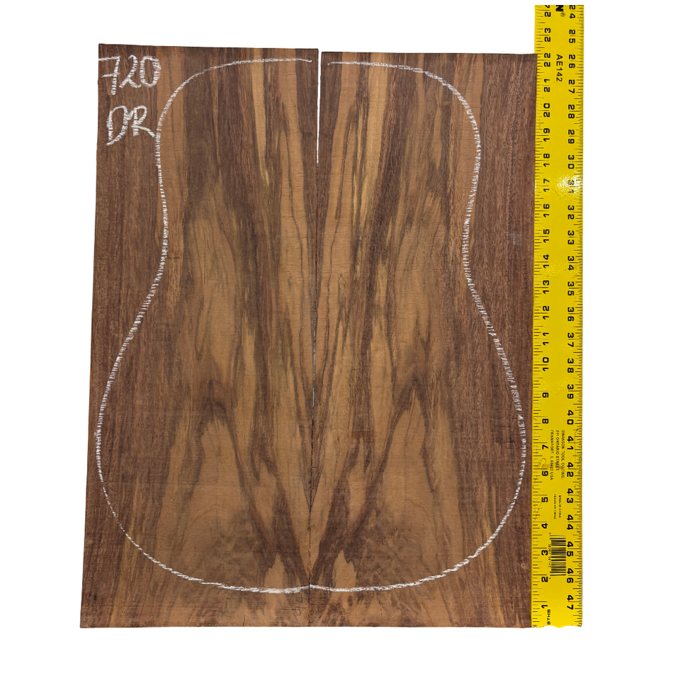 Royal Red Tamarind Dreadnought Guitar Back Set #720