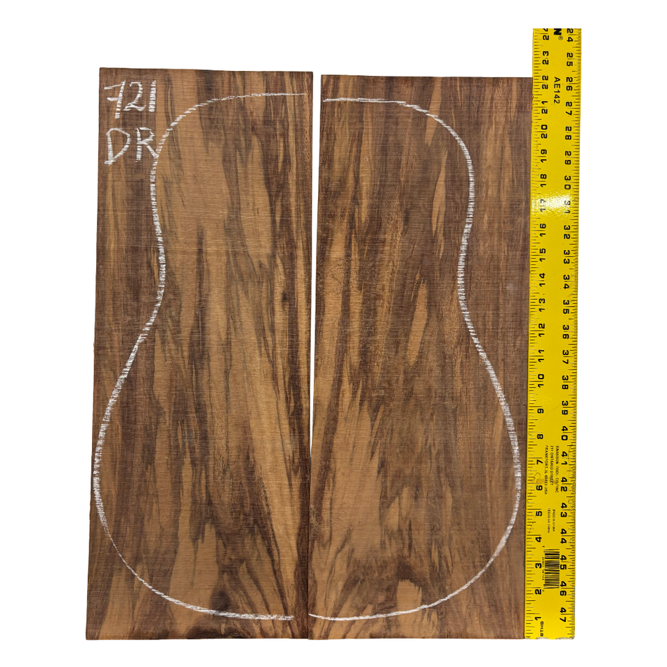 Royal Red Tamarind Dreadnought Guitar Back Set #721