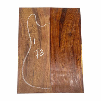 Cocobolo Bookmatched Guitar Drop Top Set - 21&quot; x 7-5/8&quot; x 3/8&quot; 