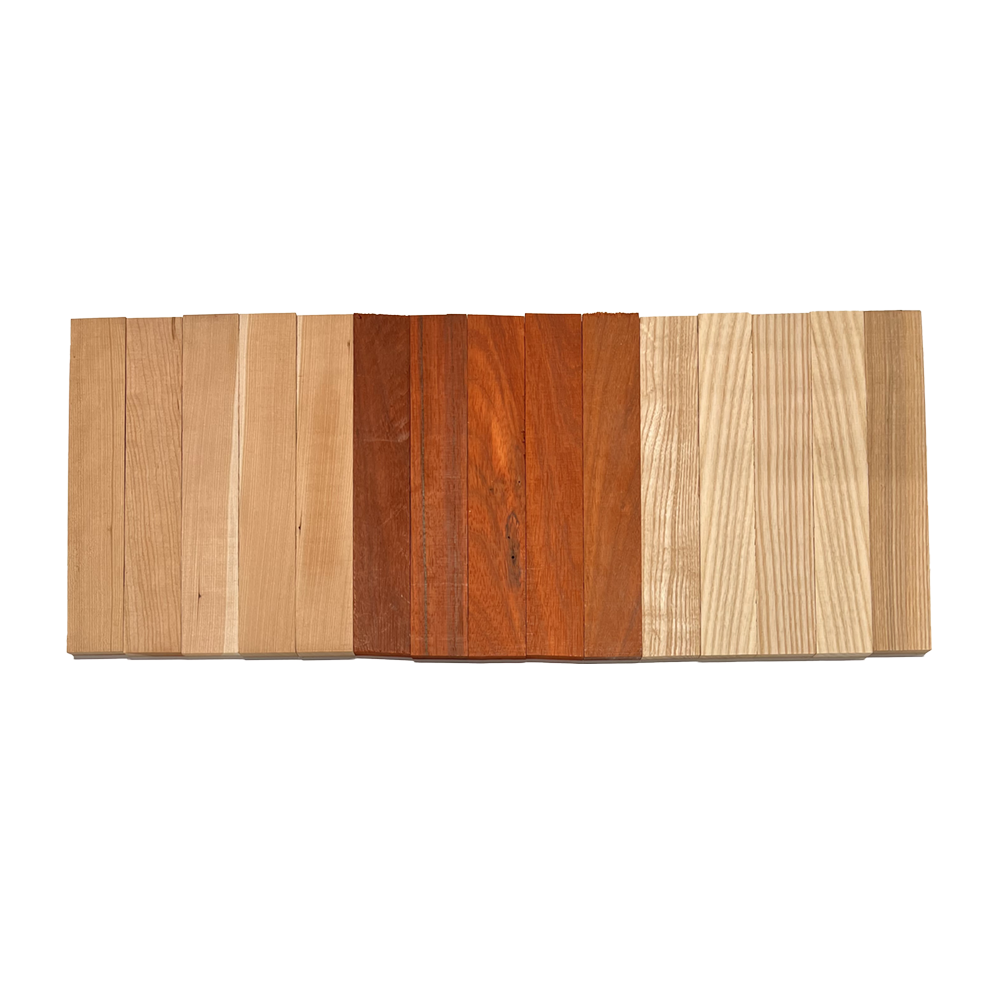 Pack of 15,Mixed Wood Cut Offs, DIY Craft Carving Lumber Cutoffs ( Padauk,Cherry,Ash) - Exotic Wood Zone - Buy online Across USA 